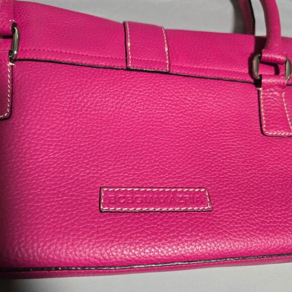 BCBGMAXAZRIA Large Magenta Pink Faux Leather Hand Bag - Picture 5 of 12